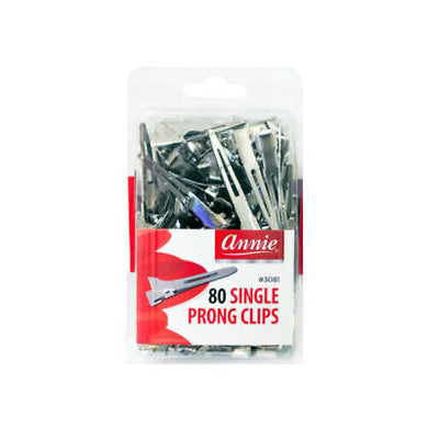 Annie 80ct Single Prong Clips