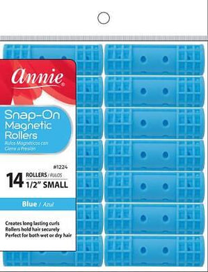 Annie Snap-On Magnetic Rollers 14Pc - 1/2in Sm