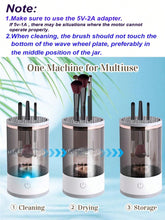 Load image into Gallery viewer, Electric Makeup Brush Cleaner Machine, USB Make up Brush Cleaner, Portable Electric Makeup Brush Cleaner, Makeup Brush Cleaner Machine with Makeup Brush Cleaner Mat for All Size Makeup Brush
