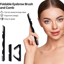 Load image into Gallery viewer, Eyelash Curlers Kit for Women W Lash Curler, Eyelash Comb Seperator, 3 In1 Mascara Brushes, Eyelash Extension Tweezers, Foldable Eyebrow Brush and Comb, 6 Silicone Refills Pads for Natural Eyelashes
