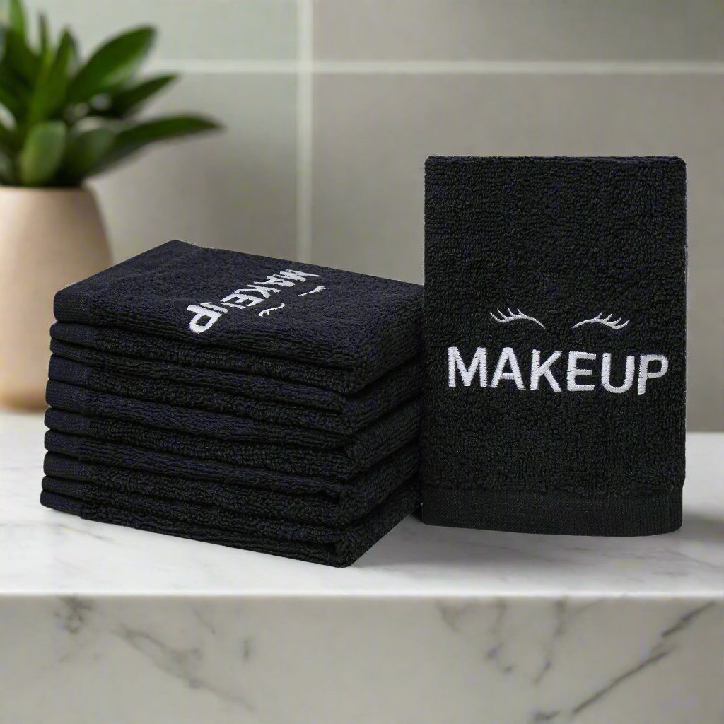 Embroidered 'Makeup' Face Cloth 6-pack