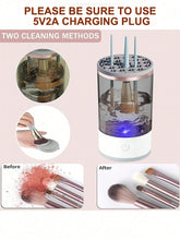 Load image into Gallery viewer, Electric Makeup Brush Cleaner Machine, USB Make up Brush Cleaner, Portable Electric Makeup Brush Cleaner, Makeup Brush Cleaner Machine with Makeup Brush Cleaner Mat for All Size Makeup Brush
