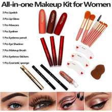 Load image into Gallery viewer, 190 Colors Makeup Kit,Professional Makeup Kits for Women Full Kit,All in One Makeup Set for Women&amp;Beginner,Include Eyeliner/Eyeshadow/Lipstick/Compact Powder/Glitter Powder/Makeup Brush
