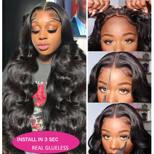 Load image into Gallery viewer, 5X5 HD Lace Closure Wigs Human Hair Glueless Wigs Human Hair Pre Plucked 180% Density 5X5 Body Wave Closure Wig Brazilian Human Hair Wigs for Black Women 20 Inch
