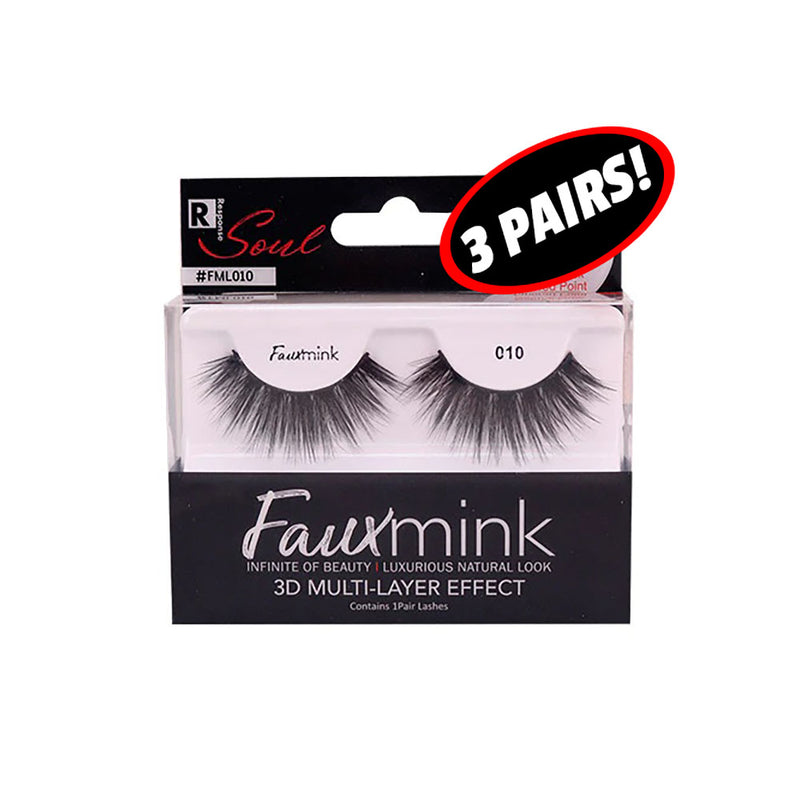 3D Fauxmink Lashes - 3 pairs