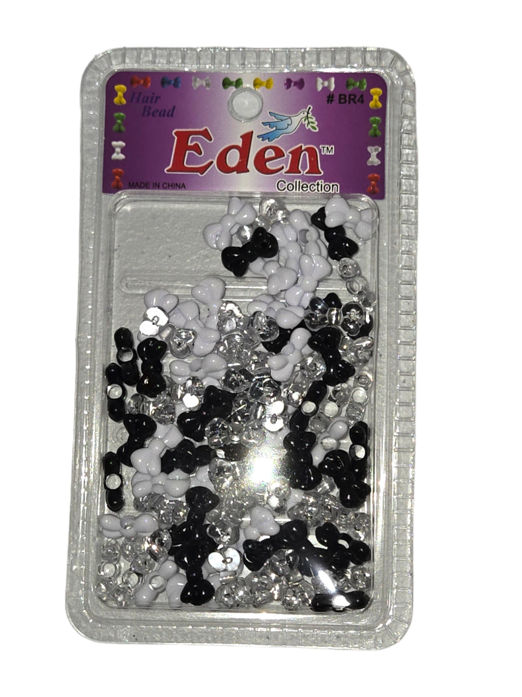 Eden Bow Tie Hair Bead - Black