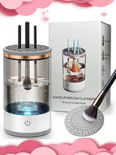 Load image into Gallery viewer, Electric Makeup Brush Cleaner Machine, USB Make up Brush Cleaner, Portable Electric Makeup Brush Cleaner, Makeup Brush Cleaner Machine with Makeup Brush Cleaner Mat for All Size Makeup Brush
