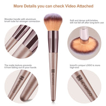 Load image into Gallery viewer, Makeup Brushes 15PCS Champagne Gold Professional Makeup Brush Sets Foundation Brush Blending Powder Blush Concealers Eye Make up Brush Set with PU Leather Cosmetics Bag
