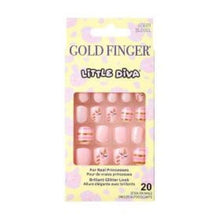 Load image into Gallery viewer, Gold Finger Little Diva Stick-On Nails, 1 pk
