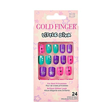 Load image into Gallery viewer, Gold Finger Little Diva Stick-On Nails, 1 pk
