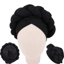 Load image into Gallery viewer, Fashion Brand - Rhinestone Head Wrap/ Turban
